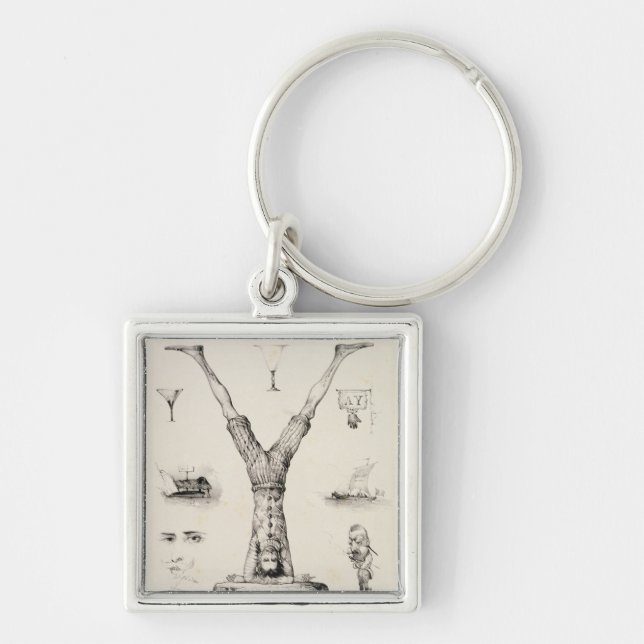 Llavero Letra Y de una cartilla del alfabeto (Frente)