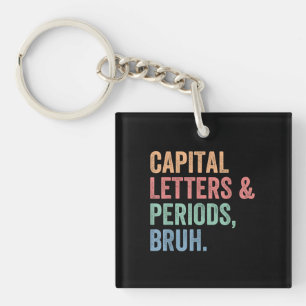 Llavero Letras De Capital Y Periodos Brutales Para El Prof