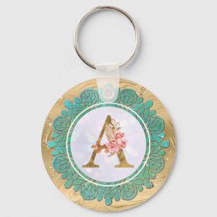 Llavero Letras Iniciales de Monograma Elegante con Mandala