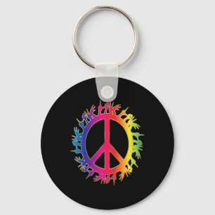 Llavero Letrero de lenguaje de señas de paz sorda de amor