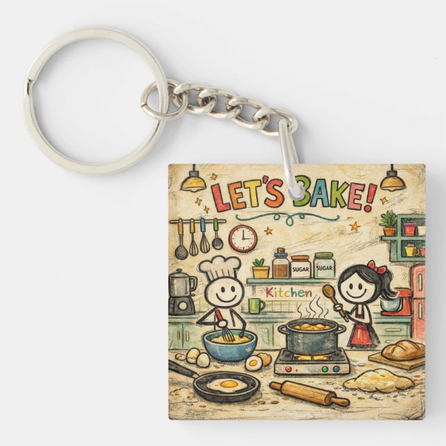 Llavero Let's Bake Keychain (Frente)