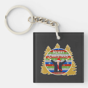 Llavero Let's Go Brandon Christmas Trump Snowflake Holiday