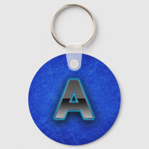 Llavero Letter A - neon blue edition