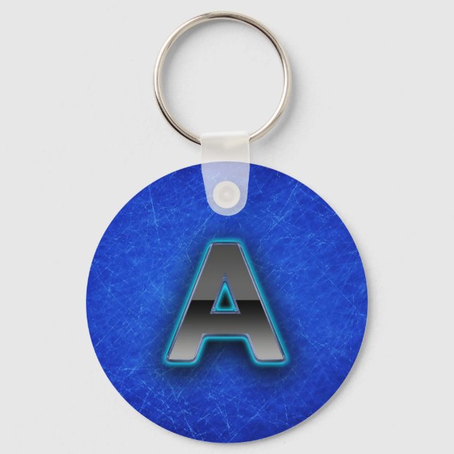 Llavero Letter A - neon blue edition (Anverso)