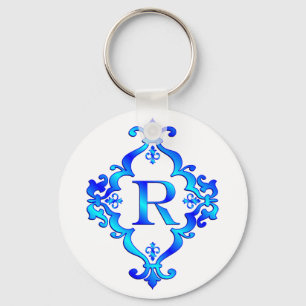 Llavero Letter R Blue