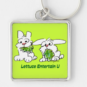 Llavero Lettuce Entertain U Personalizado Rabbits