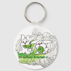 Llavero Lettuce Entertain U Personalizado Rabbits