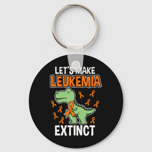 Llavero Leukemia Naranja de dinosaurios Ribbon Hematólogo