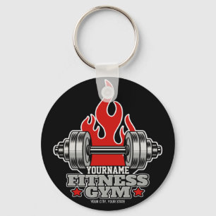 Llavero Levantamiento de peso personalizado Dumbbell Fitne