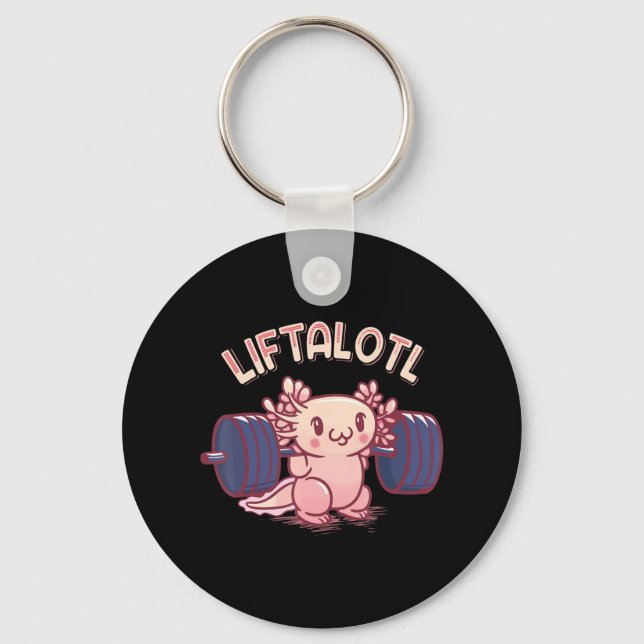Llavero Levantamiento Liftalotal Axolotl Halterofilia Gym  (Anverso)