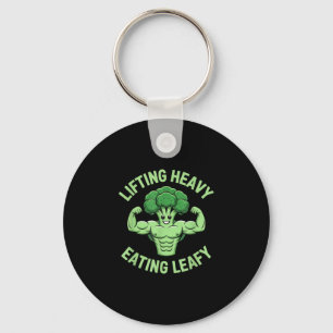 Llavero Levantamiento pesado comiendo vegetariano vegano f