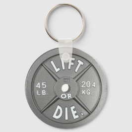 Llavero Levante o muera 45 lb Plate en la cadena de claves