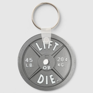 Llavero Levante o muera 45 lb Plate en la cadena de claves