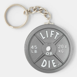 Llavero Levante o muera 45 lb Plate en la cadena de claves