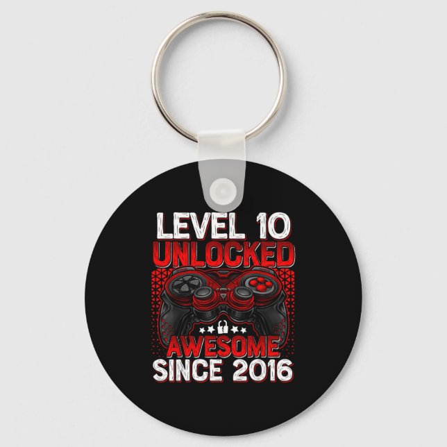 Llavero Level 10 Unlocked 10 Year Old Boys 10th Birthday B (Anverso)