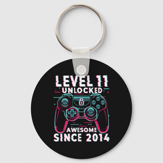 Llavero Level 11 Unlocked Video Game 11th Birthday Gamer B (Anverso)