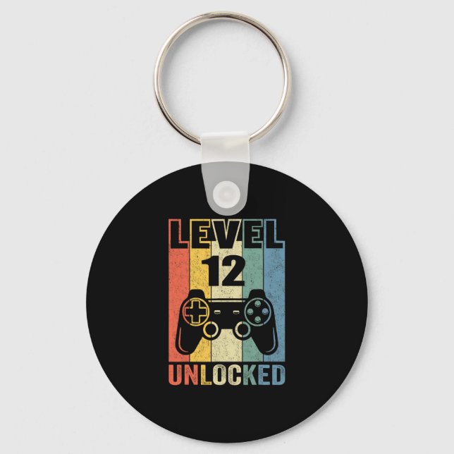 Llavero Level 12 Unlocked Shirt Funny Video Gamer 12th Bir (Anverso)