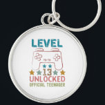 Llavero Level 13 unlocked official teenager gamers<br><div class="desc">Level 13 unlocked official teenager vintage distressed t-shirt</div>