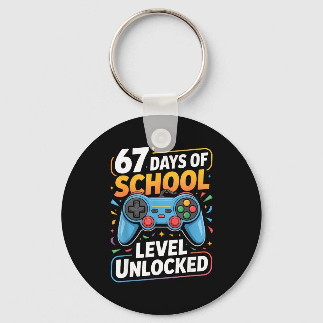 Llavero Level 67 Days Of School Unlocked Boys 67th Day Of  (Anverso)