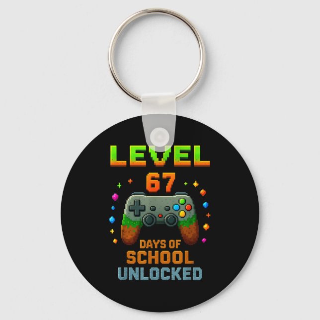 Llavero Level 67 Days Of School Unlocked Funny Six Seven G (Anverso)