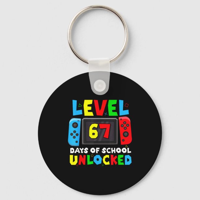 Llavero Level 67 Days Of School Unlocked Gamer Video Funny (Anverso)