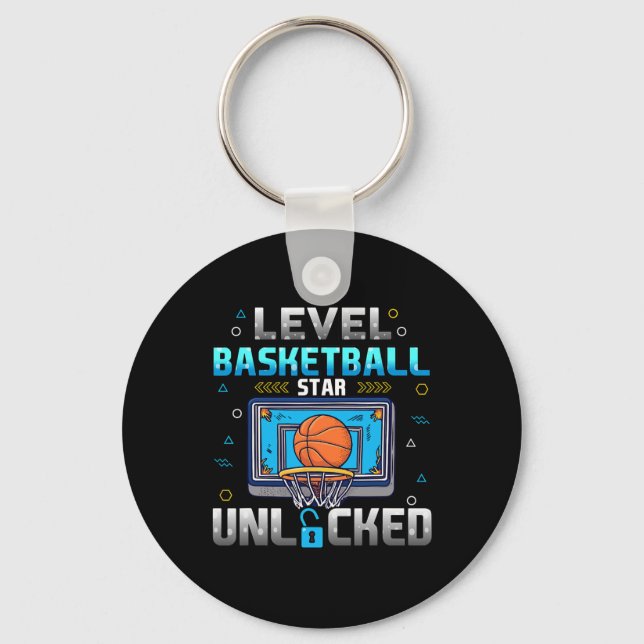 Llavero Level Basketball Star Unlocked Boys Men Gamer  (Anverso)