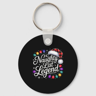 Llavero Leyenda de la Lista Traviesa Luces de Navidad Cuad
