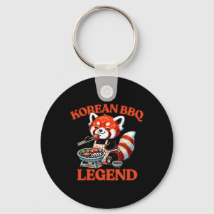 Llavero Leyenda del BBQ Coreano de Panda Rojo