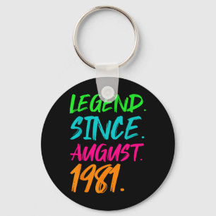 Llavero Leyenda Desde Agosto 1981 Hombres Mujeres Regalos 