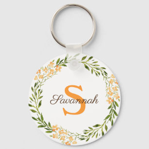 Llavero Leyenda floral personalizada