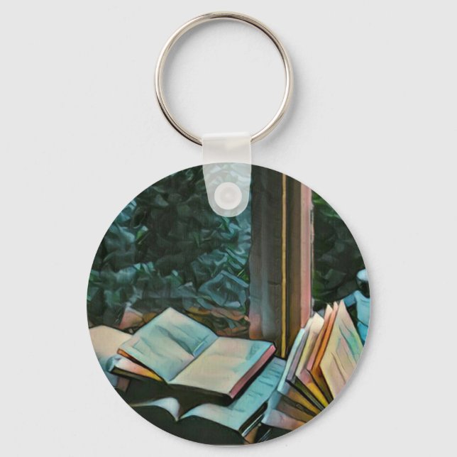 Llavero Leyendo regalo de arte (Anverso)
