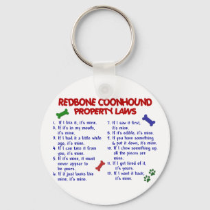 Llavero Leyes 2 de la propiedad del COONHOUND de REDBONE