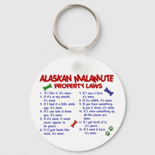 Llavero Leyes 2 de la propiedad del MALAMUTE DE ALASKA