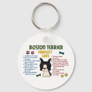 Llavero Leyes 4 de la propiedad de Boston Terrier