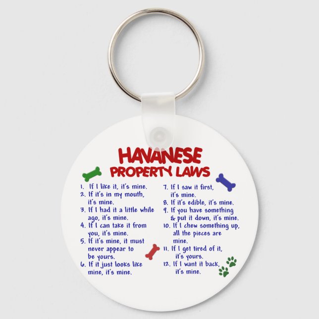 Llavero leyes de propiedad HAVANESE 2 (Anverso)