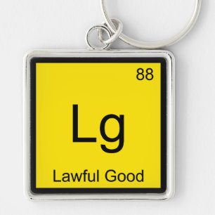 Llavero Lg - Símbolo de elemento de buena química legal Fu