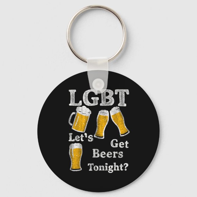Llavero Lgbt Let's Get Beers Tonight Beer Saying Funny Gra (Anverso)