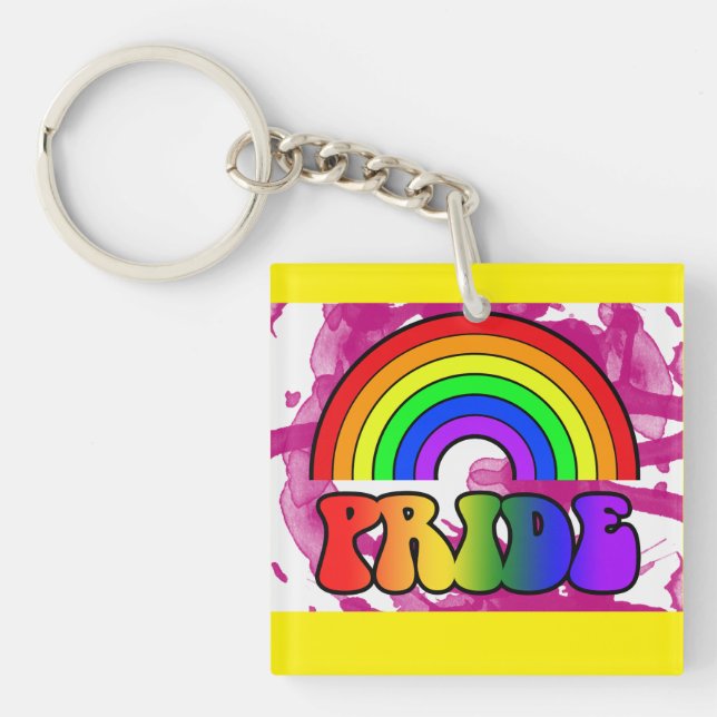 Llavero Lgbt Pride Arcoiris (Frente)