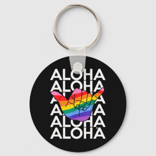 Llavero LGBTQ Aloha Hawaii Vacaciones de Verano Orgullo Le