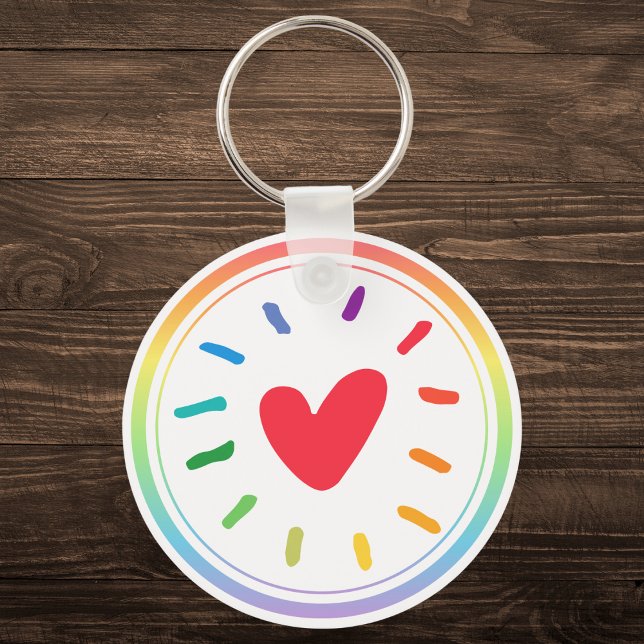 Llavero LGBTQ+ Corazón arcoiris (Subido por el creador)