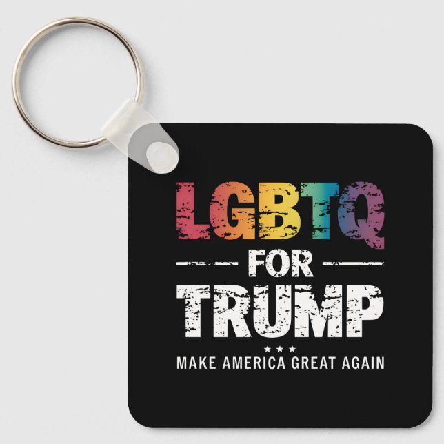LLAVERO LGBTQ PARA TRUMP GAY LESBIAN PARA TRUMP 2024 (Anverso)