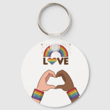 LGTB+Orgullo. Amo el arco iris. Corazón.  Keychain
