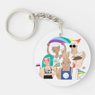 Llavero LGTB+Orgullo. Amor GAY. Bandera arcoiris. Clave
