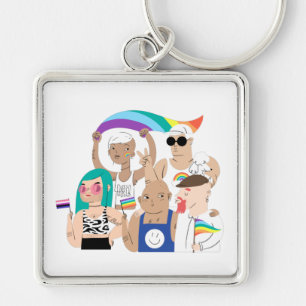 Llavero LGTB+Orgullo. Amor GAY. Bandera arcoiris. Keyc