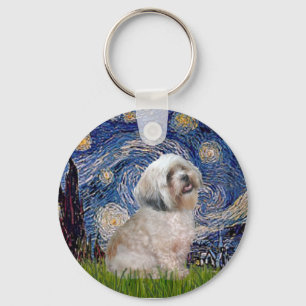 Llavero Lhasa Apso 10 - Noche Estrellada