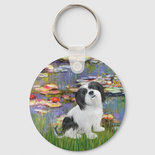 Llavero Lhasa Apso 2 - Lirios 2 (Anverso)