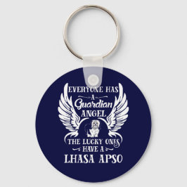 Llavero Lhasa Apso mascota de perro ángel guardián