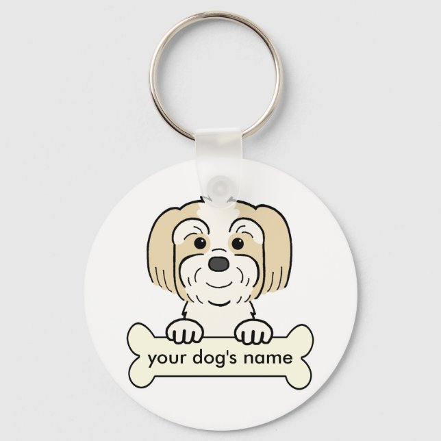 Llavero Lhasa Apso personalizado (Anverso)