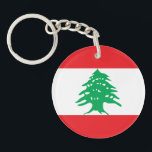 Llavero Líbano - bandera libanesa<br><div class="desc">Bandera nacional de Líbano La bandera nacional libanesa tiene tres rayas horizontales en rojo y blanco, y en el centro está un árbol de cedro verde. Fue adoptado en 1943, y tiene un coeficiente del 2:3. Observe que cualquier distorsión en la imagen del avance es causada por los artefactos de...</div>
