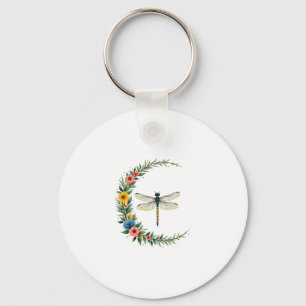 Llavero Libélula Boho Luna Creciente Signo de Paz Hippie D